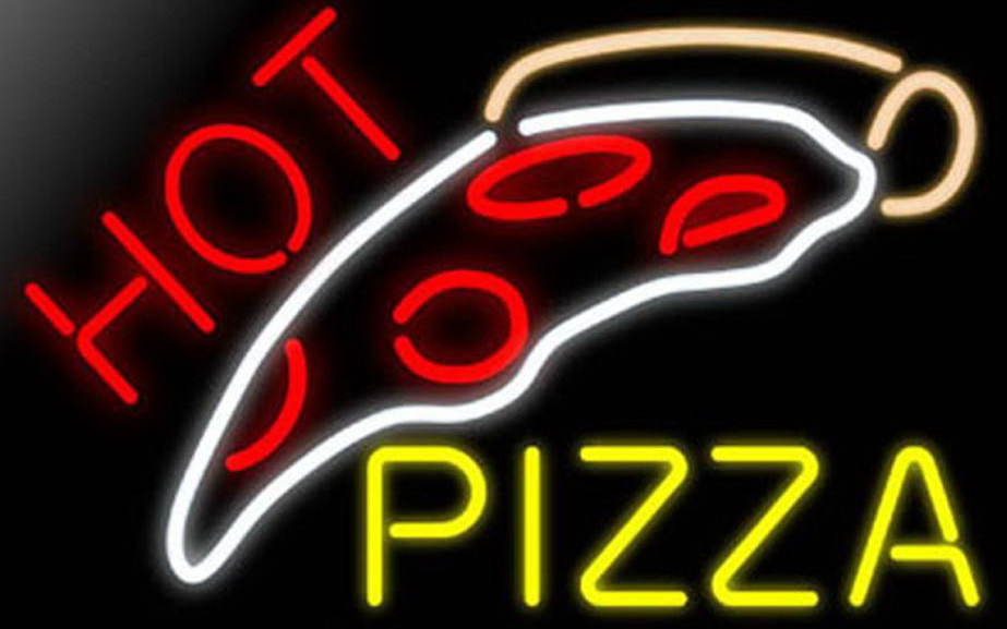Hot Pizza Neon Sign